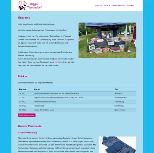 Tierbedarf Saarland Birgit Schoenborn Referenz Vorschau